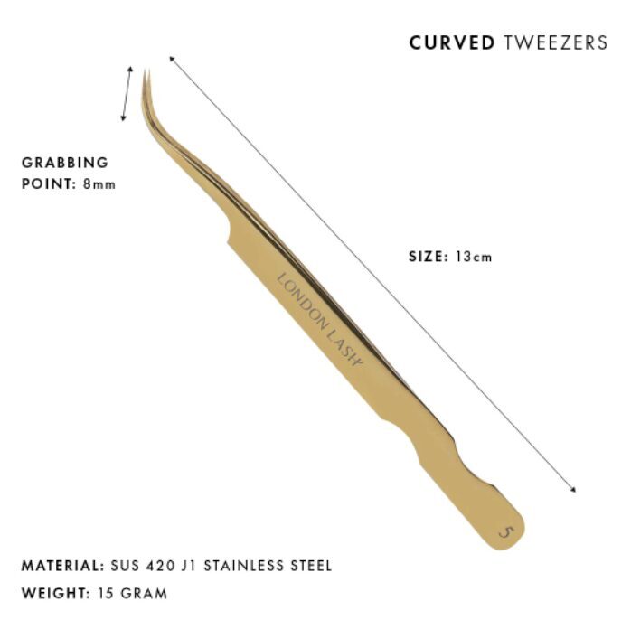 Curved tweezers