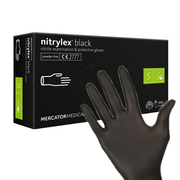 Nitrila cimdi "Nytrilex" melnas krāsas (100 gab.)